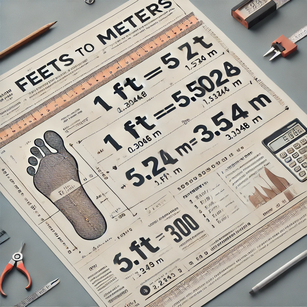 convert feet to meters